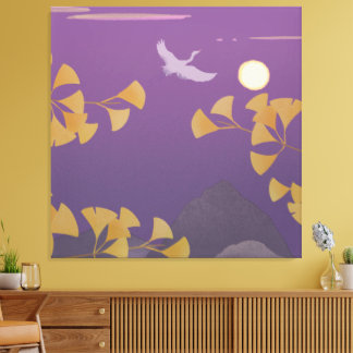 Toile Dans le coucher du soleil