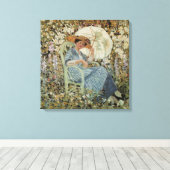 Toile Dans le jardin, Giverny par Frederick Frieseke (Insitu (Plancher de Bois))