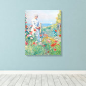 Toile Dans le jardin par Frederick Childe Hassam (Insitu (Plancher de Bois))