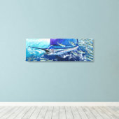 Toile Dans le Wash, Sailfish chasse l'école. (Insitu (Plancher de Bois))
