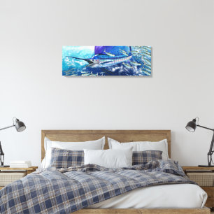 Toile Dans le Wash, Sailfish chasse l'école.