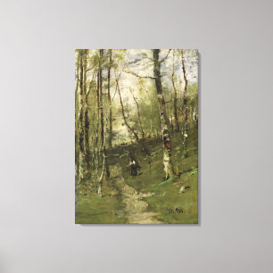 Toile Dans les bois de Barbizon en 1875