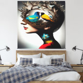 Toile Dans sa tête Oiseaux 2 (Insitu(Chambre))