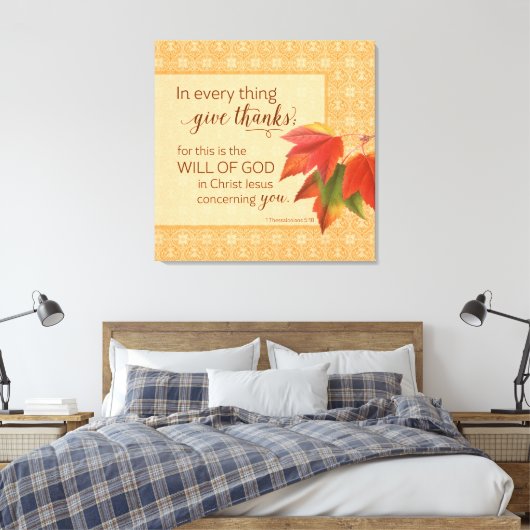 Toile Dans Toutes Les Choses Remercient - 1 Thes. 5:18 (Insitu(Chambre))
