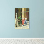 Toile Dans une cour à Pompéi, 1878 (Insitu (Plancher de Bois))