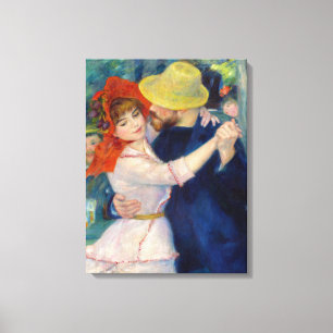 Toile Danse à Bougival, Couple de Pierre-Auguste Renoir