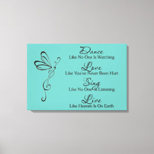Toile Danse, Amour, Chanter, Vivre