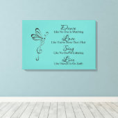 Toile Danse, Amour, Chanter, Vivre (Insitu (Plancher de Bois))