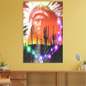 Toile Danse des esprits amérindienne (Insitu(Salon))