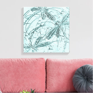 Toile Danse Douce de la Libellule Bleue
