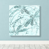 Toile Danse Douce de la Libellule Bleue (Insitu (Plancher de Bois))