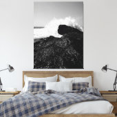 Toile Danse Éternelle des Vagues sur les Roches Noires (Insitu(Chambre))