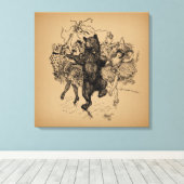 Toile Danse Ours Cirque Vintage Art (Insitu (Plancher de Bois))