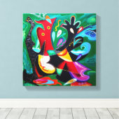 Toile Danse Taino, Art Porto Rico (Insitu (Plancher de Bois))