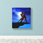 TOILE DANSER À LA LUMIÈRE DE LA LUNE (Insitu (Plancher de Bois))