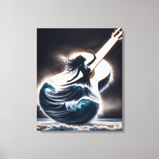 Toile Danseur de vague à la guitare (Recto)