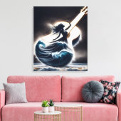 Toile Danseur de vague à la guitare (Insitu(Salon))