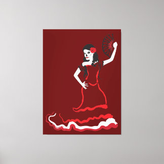 Toile danseur du crâne à sucre espagnol