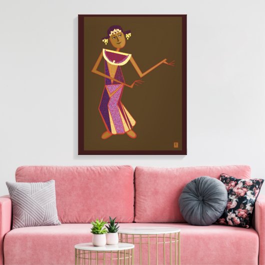 Toile Danseur thaïlandais - dame (Insitu(Salon))