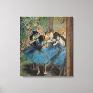 Toile Danseurs d'Edgar Degas dans le bleu, 1890