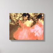Toile Danseurs en rose par Degas Wrapped Canvas (Recto)