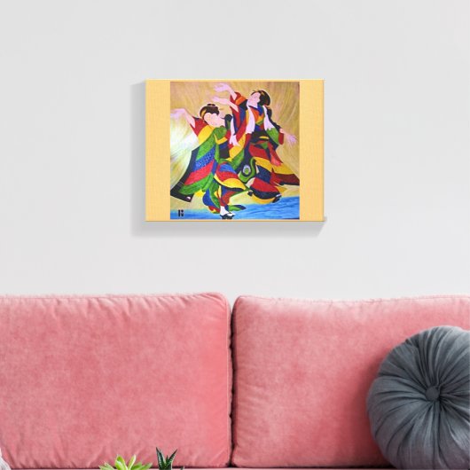 Toile Danseurs GEISHA (Insitu(Salon))