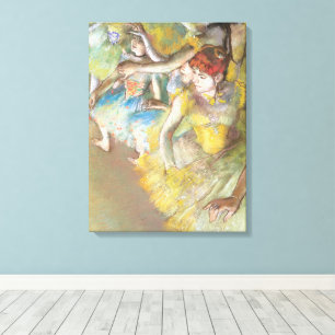 Toile Danseuses de ballet sur la scène par Edgar Degas