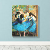 Toile Danseuses Degas Blue (Insitu (Plancher de Bois))
