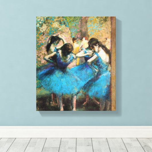 Toile Danseuses Degas Blue (Insitu (Plancher de Bois))