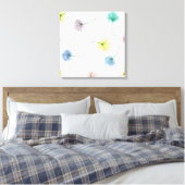 Toile Dansons | Motif floral aquarelle (Insitu(Chambre))