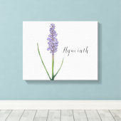 Toile d'aquarelle à fleurs Hyacinth Imprimer (Insitu (Plancher de Bois))