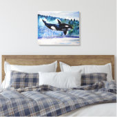 Toile d'aquarelle de baleine Orca (Insitu(Chambre))