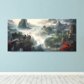 Toile d'aquarelle de trois royaumes (Insitu (Plancher de Bois))