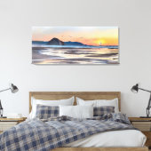 Toile d'aquarelle Morro Bay Sunset Sail Imprimer (Insitu(Chambre))