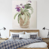 Toile d'aquarelle Purple Cape Primrose Imprimer (Insitu(Chambre))
