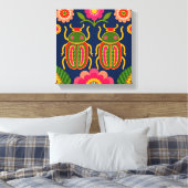 Toile d'araignée colorée - Impression sur toile – (Insitu(Chambre))