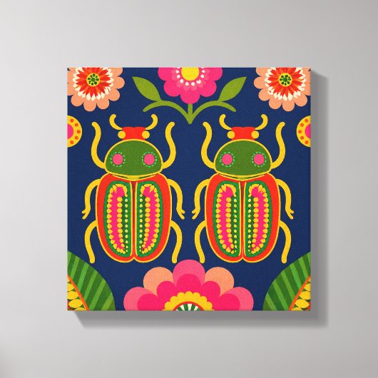 Toile d'araignée colorée - Impression sur toile – (Recto)