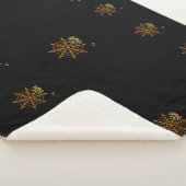 toile d'araignée noire tendance couverture Sherpa (3/4)