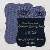 Toile d'araignée pour une invitation à une fête (Devant / Derrière)
