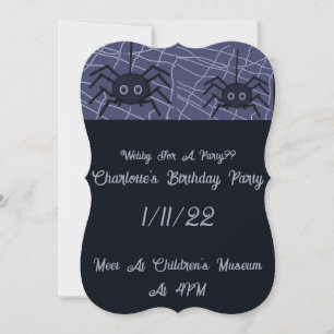 Toile d'araignée pour une invitation à une fête