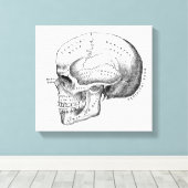 Toile Dark Academia Skull Canvas (Insitu (Plancher de Bois))
