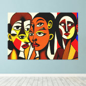 Toile Dark Angels, art cubiste (Insitu (Plancher de Bois))