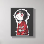 Toile Dark Anime  "Still Here" Aesthetic Gothic Illustra (Recto)