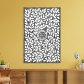 Toile Dark Laurel - 250 Signature Canvas Guest Book (Insitu(Salon))