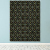 Toile Dark Moody Masculine Diamond Rhombus Pattern  (Insitu (Plancher de Bois))