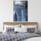 Toile d'art Abstrait bleu et gris 'maladroit' (Insitu(Chambre))