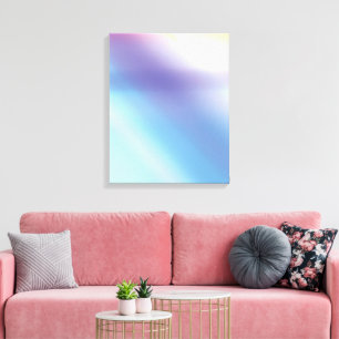 Toile d'art Abstrait bleu violet rose et jaune