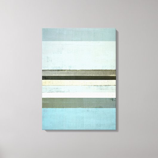 Toile d'art Abstrait "Gris" bleu et gris (Recto)