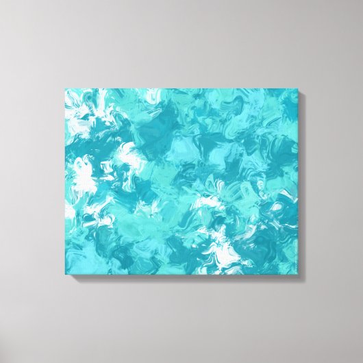 Toile d'art Abstrait Turquoise Swirl (Recto)
