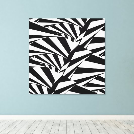 Toile d'art Abstraite en noir et blanc (Insitu (Plancher de Bois))